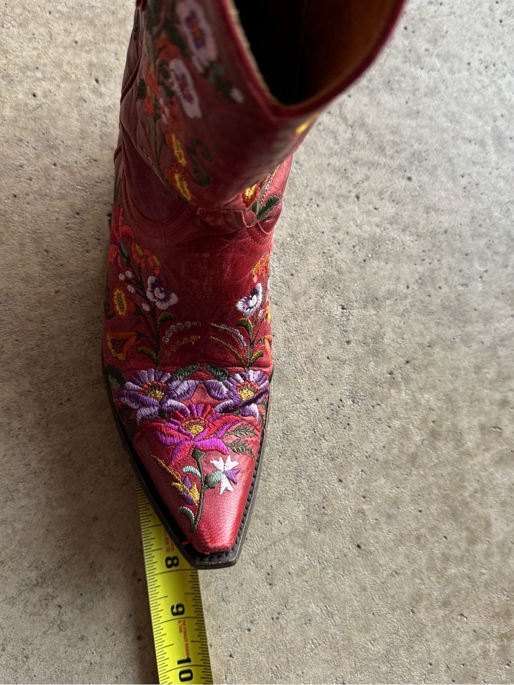 Old Gringo Sora Women's Red Ankle Boots with Floral Embroidery 7 B - Picture 14 of 16